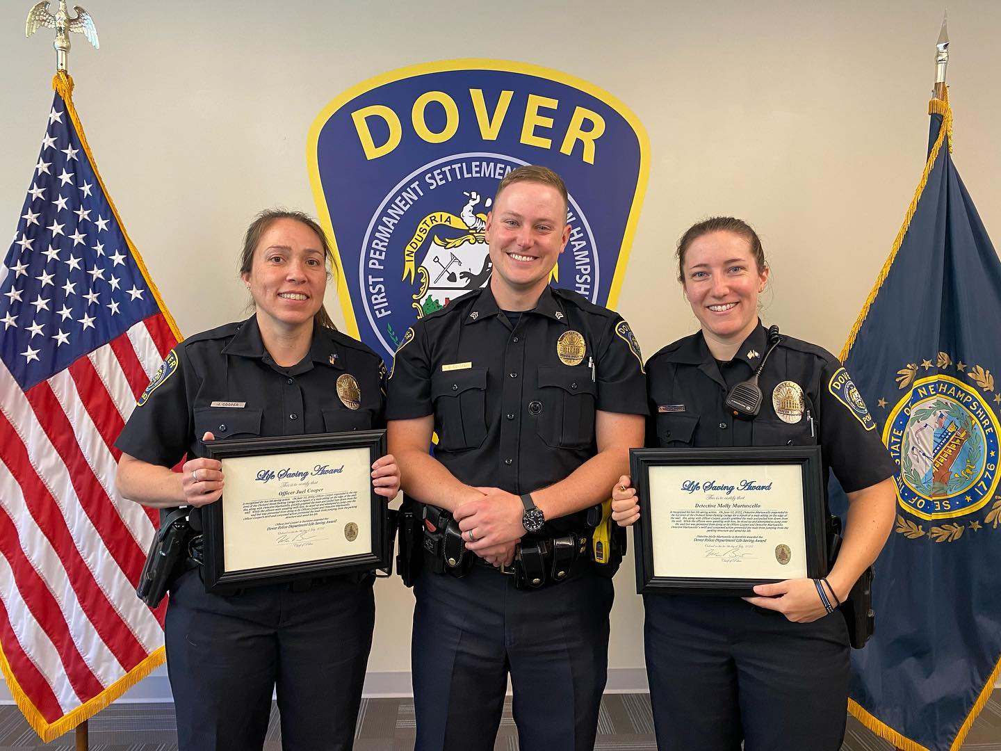 Police honors two officers for saving life; promotes anotehr officer to